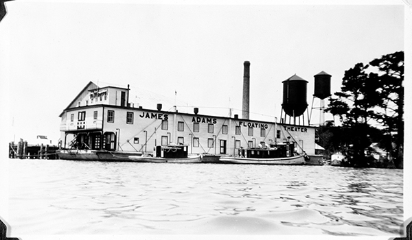 James Adams Floating Theater docked in Elizabeth City, NC