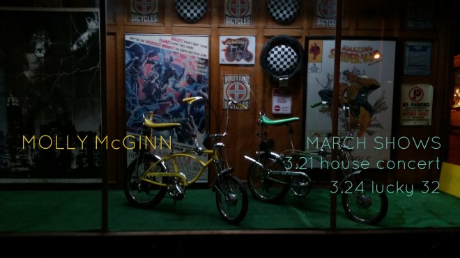 Window display in a comic book store in downtown Johnson City, TN.